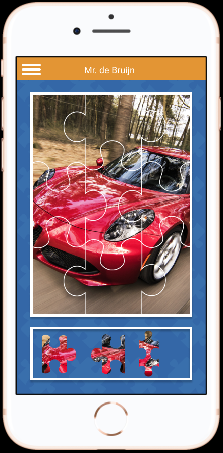 Puzzle assembly and shop screen